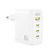 XO GaN Charger Without Cable with USB-A Port and 3 USB-C Ports 67W Quick Charge 3.0 White (CE39)