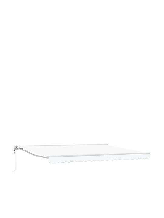 vidaXL Cort Terasă Alb Cu LED 4.5x3m