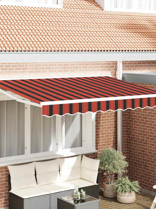 vidaXL Pavillon Terrasse mit LEDs Orange 3x2m
