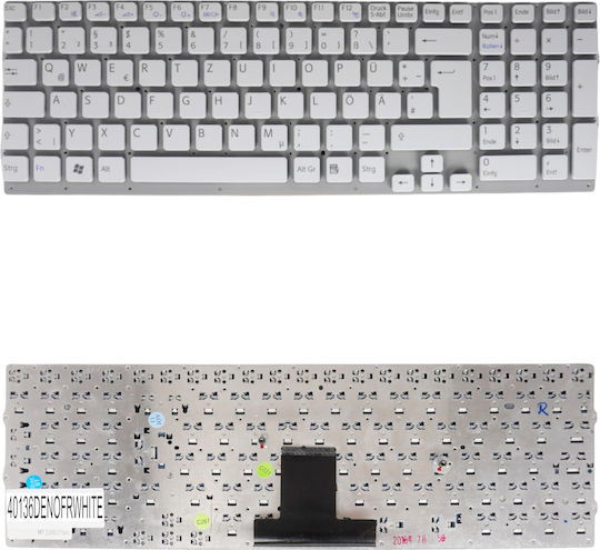 German Laptop Keyboard Sony Vaio Vpc-eb Vpc-eb11 Vpc-eb12 Vpc-eb13 Vpc-eb1 Vpc-eb2 Vpc-eb3 Vpceb Pcg-71212m V111678b 148793421 V111678a De Without Frame White Code 40136denofrwhite