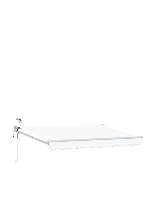 vidaXL Τέντα Βεράντας με Led Λευκή 3.5x2m