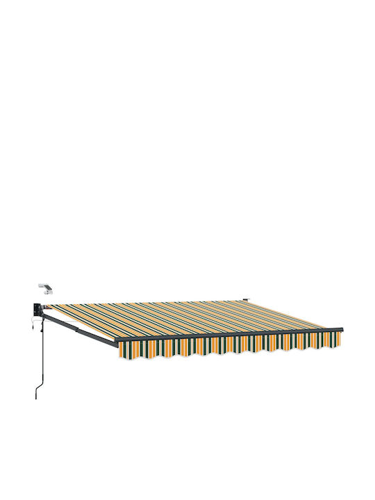 vidaXL Тента Тераса С LED Зелена 3x2.5m