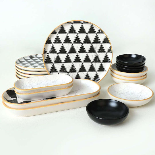 Dinnerware Set 18 Pieces 275krm1958 Multi Hermia 18 Pieces Ceramic
