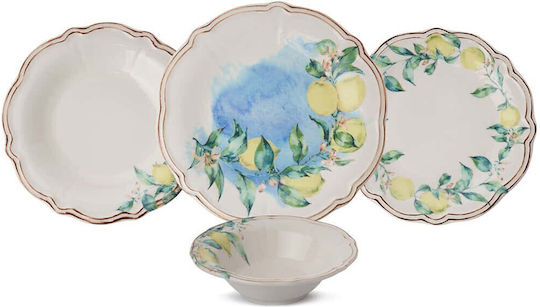 Dinnerware Set Plates Sunny Grove Set 24pcs 520zno1102 Multi Hermia 24pcs Porcelain