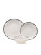 Σερβίτσιο Πιάτα Φαγητού Σετ 24τμχ 387grp1366 White-blue Hermia 24 Τμχ Πορσελάνη