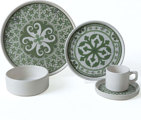 Hermia Geschirrset 20 Stücke 275krm2527 Mehrfarbig Grün
