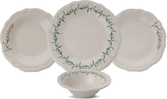 Σερβίτσιο Πιάτα Φαγητού Windsor Garden Σετ 24τμχ 520zno1105 Multi Hermia 24 Τμχ Πορσελάνη