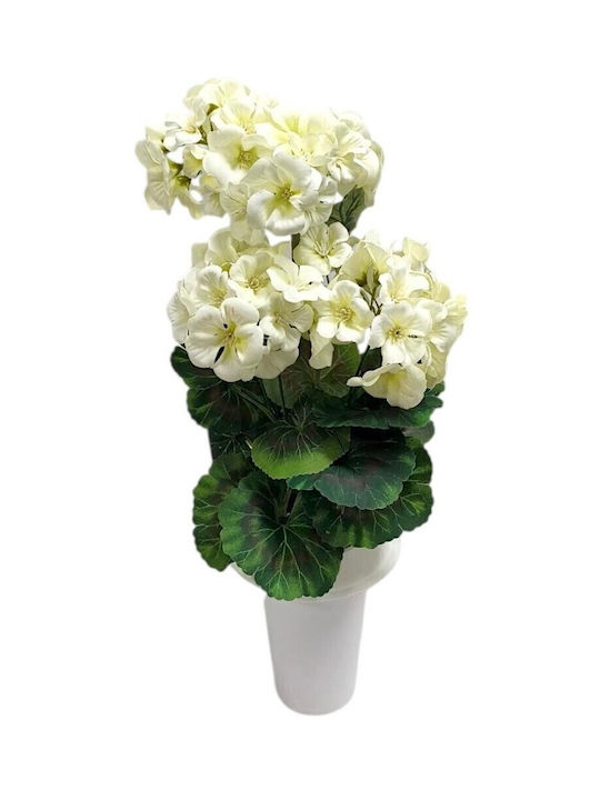 Vases Grave Geranium 9 Branches Thim36065-9 White