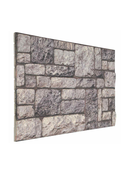 Vidaxl 3D Стенен Панел 10 Бройки Сиви Бели 100 X 50 Cm Пяна Eps