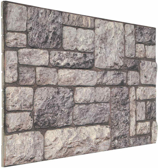 Vidaxl 3D Стенен Панел 10 Бройки Сиви Бели 100 X 50 Cm Пяна Eps