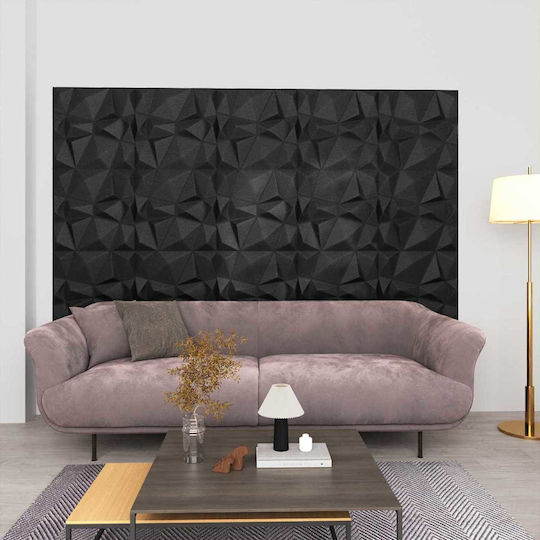 Vidaxl Wall Panels 48 Pieces Diamond Black 50 X 50 Cm Polystyrene Xps