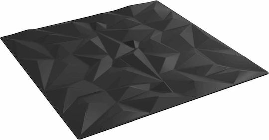 Vidaxl Πάνελ Τοίχου 24 Pcs Μαύρο 50 X 50 Cm Φελιζόλ Xps