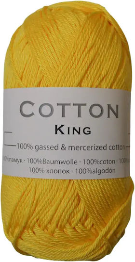 Strickgarn Cotton King 100% Baumwolle 50 Gramm 125 Meter Gelbe 010