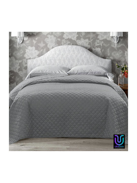 Isadore Lorraine Ultrasonic Gray Coverlet Doubl...
