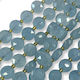 Aquamarin Perlen Flache 6x11mm