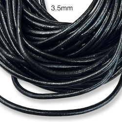 Genuine Leather Black 3.5mm-5m 5 Pieces