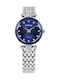 Jowissa Facet Strass Womens Watch 25mm Battery with Silver Metal Bracelet
