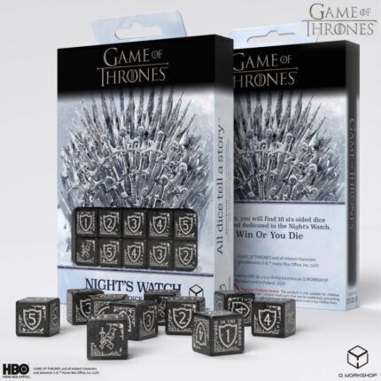 Game Thrones Night's Watch 10xd6 Dice Set
