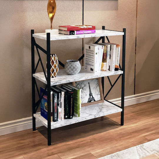 Bibliotecă Althea Albă Marmură 60x30x90 cm