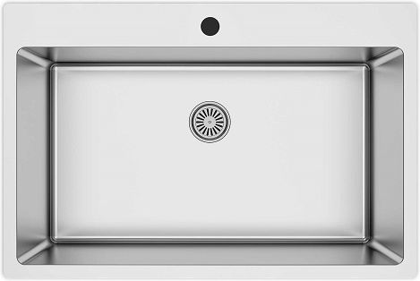 Excel Victoria Drop-In Inox Satin Finish W76xH50.5cm Excel Victoria Drop-In Inox Satin Finish W76xH50.5cm