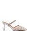 Leather Mules With Heel In White Colour