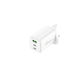 MediaRange Wireless Charger GaN With USB-A Port And 2 USB-C Ports 65W Power Delivery Quick Charge 3.0 White (MRMA116-UK)