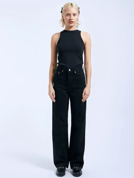Echo High Rise Women's Jean Pants In Regular Fit Black