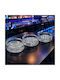 Glass Cigarette Ashtray 10.5x4cm Black White Checkered 6 Pieces Forhome 55644 Home