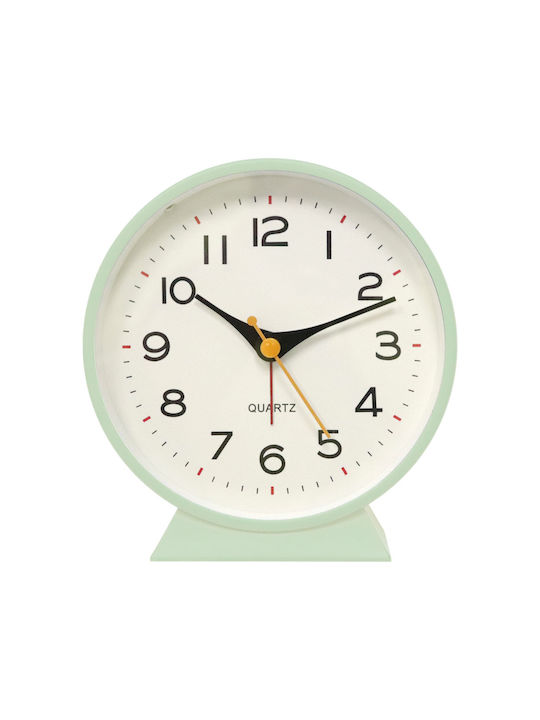 Alarm Clock Plastic Silent Pastel Pistachio Colour 11.2x4x12cm Ankor Pc