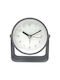 Alarm Clock Metal Silent Gray Matte Color 9.8x3.7x10.3cm Ankor Piece