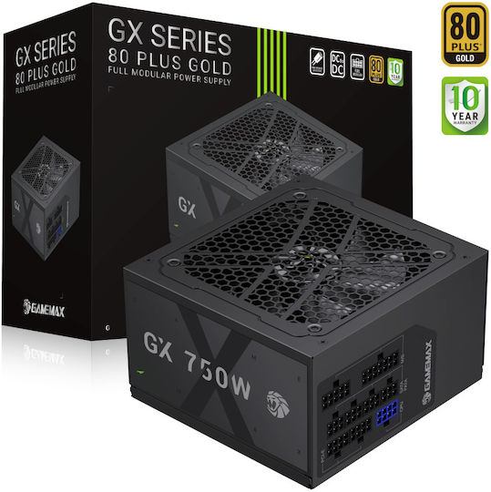 GameMax GX 750GF 750W Μαύρο Τροφοδοτικό Υπολογιστή Full Modular 80 Plus Gold