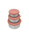 Smikkels Set 3 Boluri Inox Roz