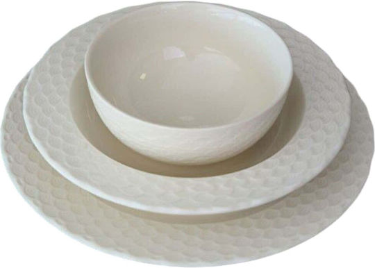 Hermia White Porcelain Dinnerware Set 24pcs