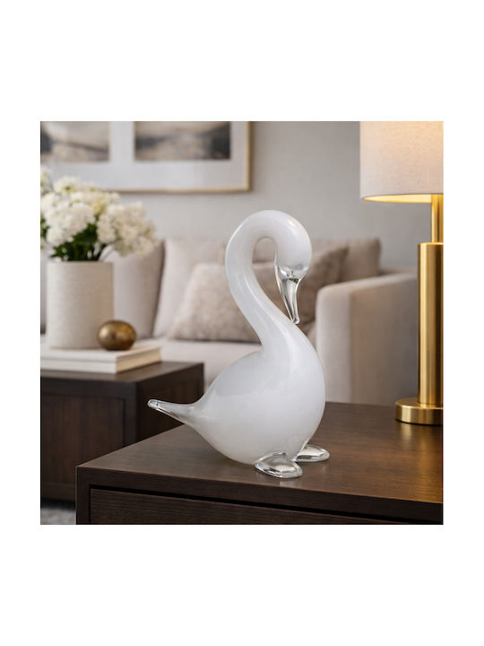 Murano Decorative Swan Made of Crystal 12x6x17cm