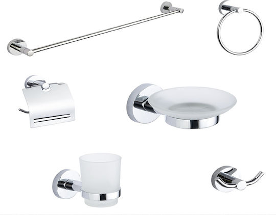 Katsamakos Bathroom Accessory Set Metal 6 Pieces