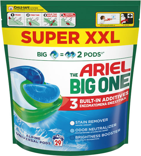 Ariel Big One Detergent Pentru Mașina de Spălat Rufe Capsule Alpine 29 doze