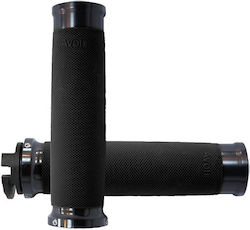 Avon Σετ Χειρολαβές Μοτοσυκλέτας Indian '15 '23 Scouts Μαύρα Custom Grips Black Anodized