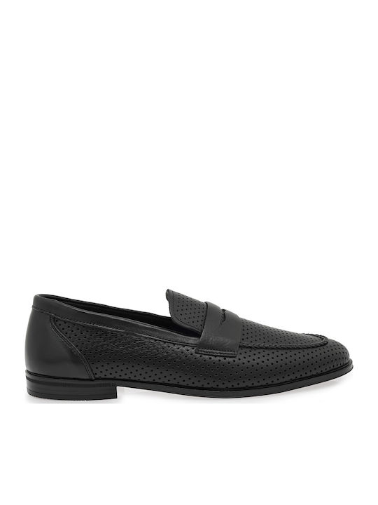 Leather Men's Loafers in Black Colour