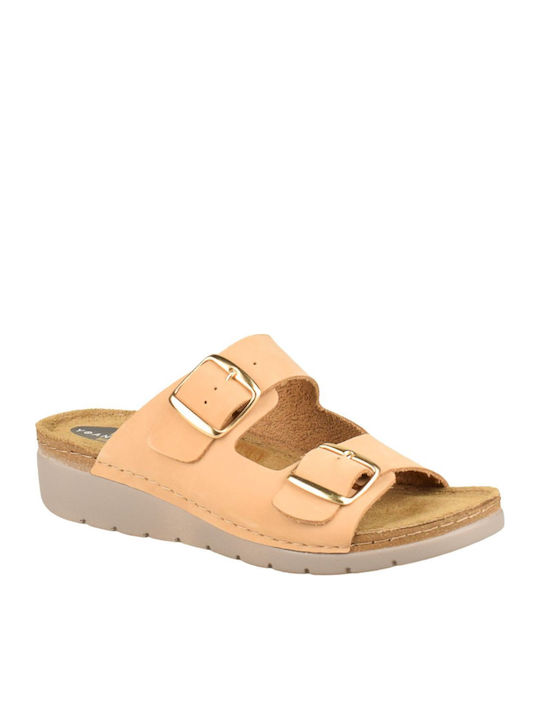 Yfantidis Damen Anatomische Flache Sandalen Beigen