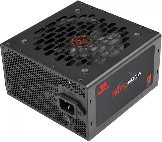 Redragon RGPS600W 600W Black Power Supply Full Wired 80 Plus Bronze
