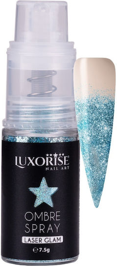 Ombre Spray Nail Art Luxorise Laser Glam Aquamarine