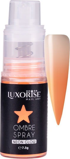 Ombre Spray Nail Art Luxorise Neon Orange