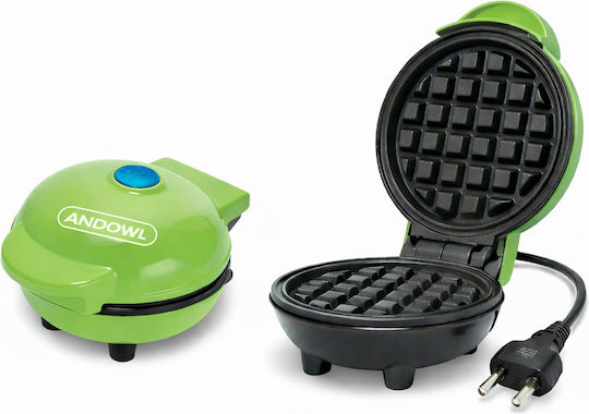 Andowl Mini Waffeleisen Für Runde Waffeln 350W