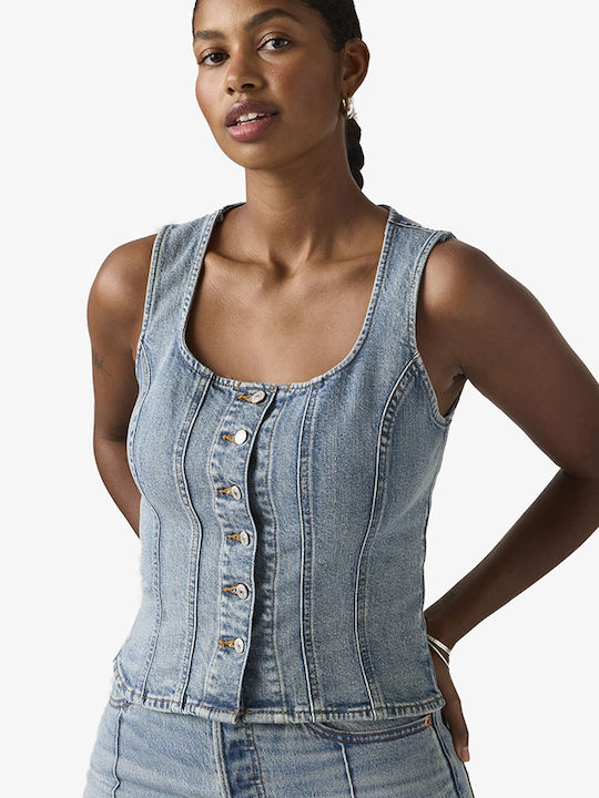 Levi's Women's Corset Top Light Blue