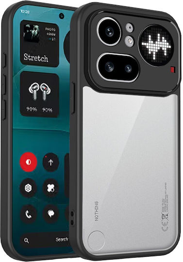 Farbe Rahmen Rückseite Kunststoff Schwarz (Nichts Phone (4a) Pro)