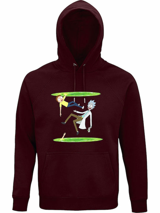 Hoodie Organic Unisex " Rick Morty Traveling Th...