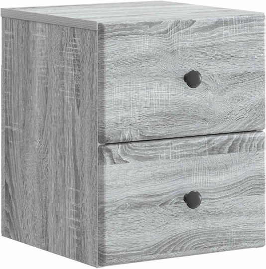 Nachttisch Holz Grau 34.5x33x40cm