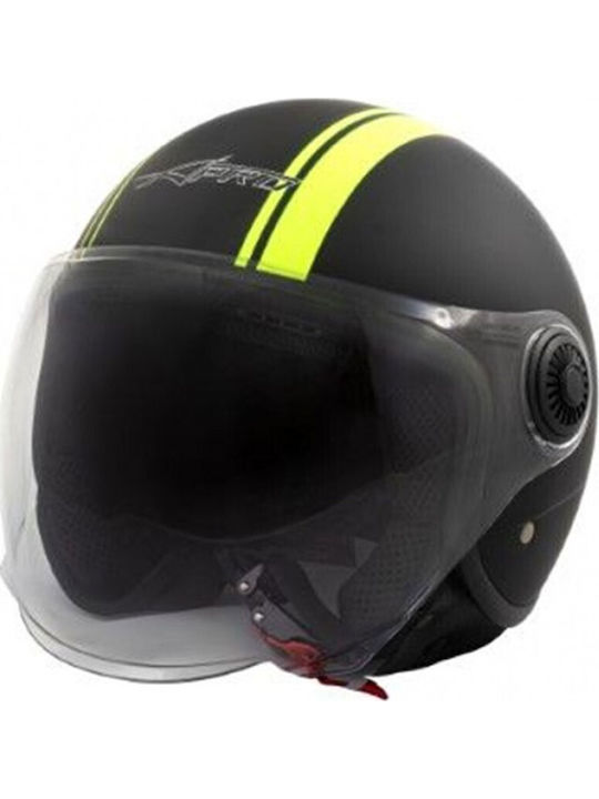 A-Pro Medley Schwarz Matt Fluo Motorradhelm Jet...