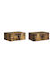 Wooden Brown Bedside Tables 2 Pieces 49x34.5x20cm