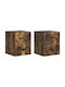 Wooden Brown Bedside Tables 2pcs 33x34.5x40cm